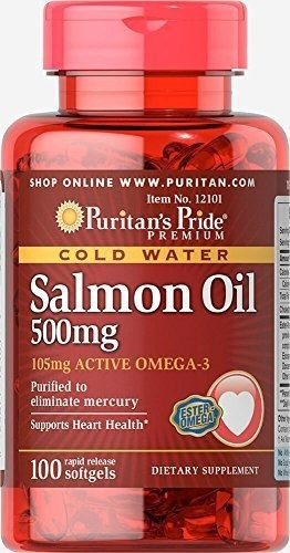 Puritan's Pride Omega-3 Salmon Oil 500 Mg (105 Mg Active