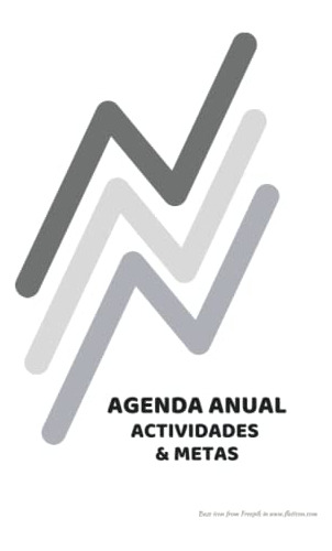 Agenda Anual Metas Y Actividades: Color Negro Y Blanco Pa Vi