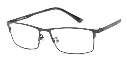 Lentes Anti Luz Azul De Lujo Marco Metal Protección Ocular