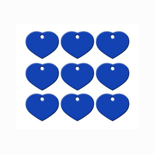 Lote 10 Pzs Placa Para Mascotas Corazon Azul