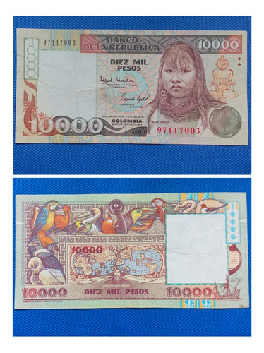 Billete 10.000 Pesos, Embera, 1994.