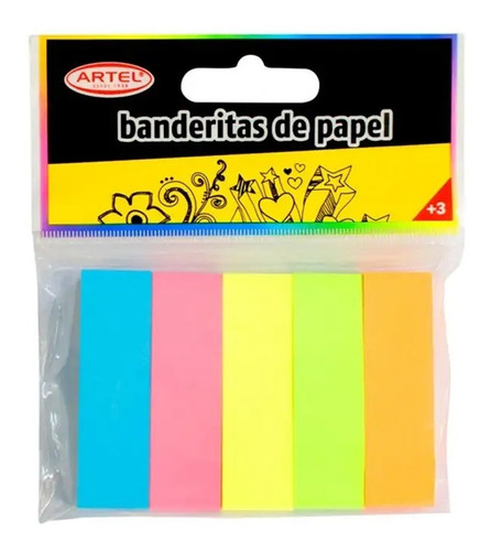 Marca Páginas De Papel Artel 100 U 5 Colores