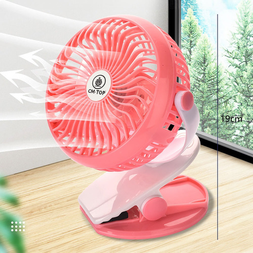 Ventilador De Escritorio Mini Portátil Recargable Usb Rosa