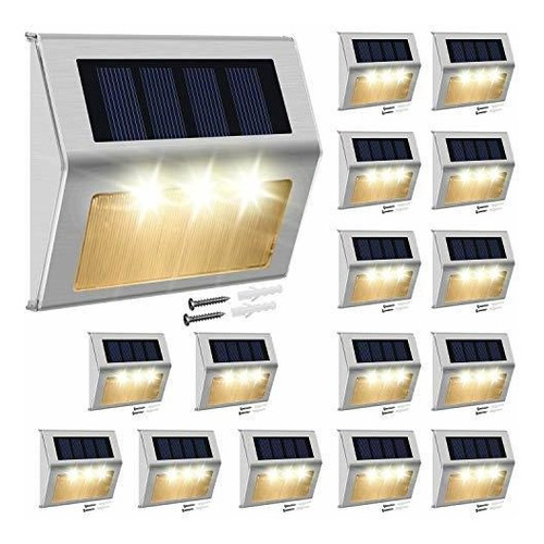 Luces Solares Para Vallas Al Aire Libre, Paquete De 16 ...