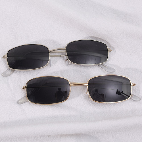Gafas De Sol Rectangulares Con Pantalla De Espejo De Metal U
