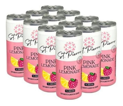 St Pierre Zero Pink Lemon 310ml C/12