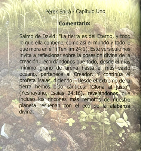 Perek Shira- El Canto De La Creación Con Imágenes En Esp/heb
