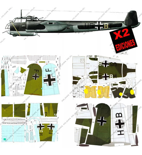 Dornier Do-17 Z1 Esc. 1.33 Papercraft X 2