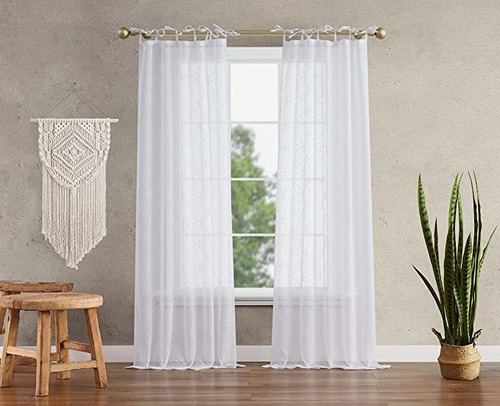 Jessica Simpson - Nora Bordado Sheer Curtain | Ventana Pane