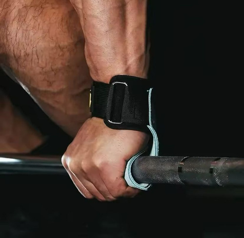 Straps Correas Levantamiento Gym Fit Cuero Real Rosa