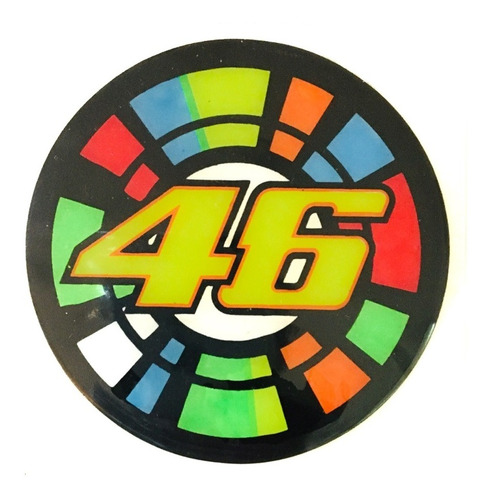 Sticker Calcomania Valentino Rossi 46 Encapsulada Resina