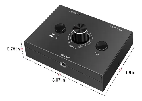 Conmutador Switch De Audio Estereo 3.5mm Y.d.f Pasivo Man...