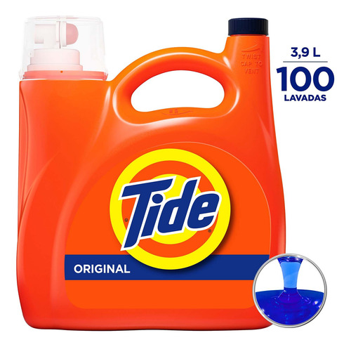 Detergente Liquido Tide High He Original 100 Lavadas 3.9l