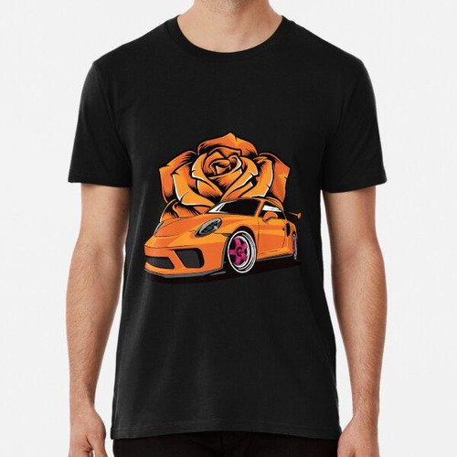 Remera Rosa Porsche Naranja Algodon Premium