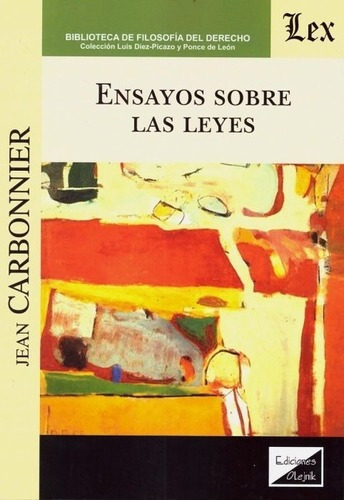 Ensayos Sobre Las Leyes - Carbonnier Jean