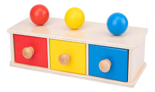 Caja De Permanencia De Objetos, Juguete Montessori 3 Cajones