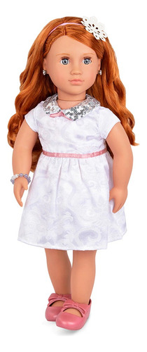 Muñeca Julissa Pelirroja Con Joyas + Accesorios 46cm Alto