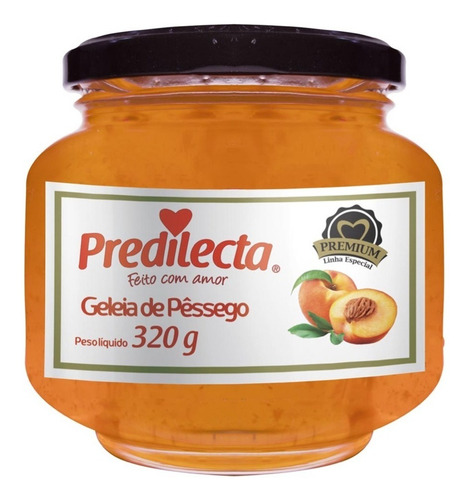 Geleia De Pêssego Premium 320g Vidro Predilecta