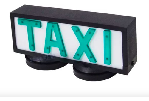 Luminoso De Taxi Sem Fio Quadrado - Retro - Controle Remoto