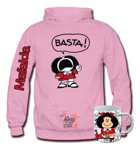 Poleron + Taza, Mafalda Basta, Llorando, Tira Comica, Quino / The King Store