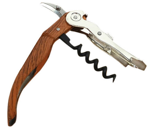 Saca-rolha Pulltex Clickcut Wood Transfer Cor Marrom