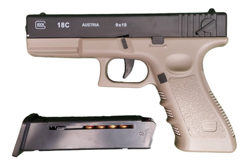 Pistola Glock 18c Automática Realista Expulsor De Casquillo