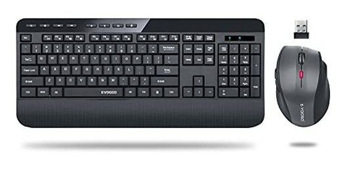 Wireless Keyboard And Mouse Combo, E-yooso 2.4g Full-sized E