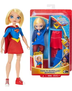 Boneca 2 Em 1 Dc Super Hero Girls Supergirl Mattel