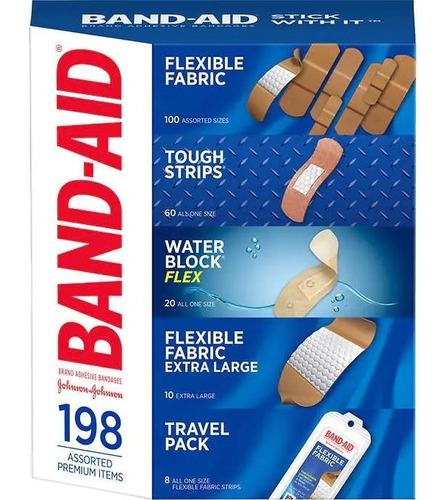 Band-aid Adhesive Bandages, Assorted, 198-count!