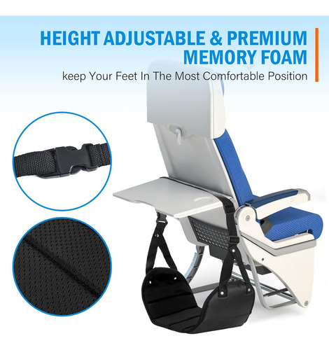 Velamo Airplane Footrest Upgrade Foot Hammock Airplane ...