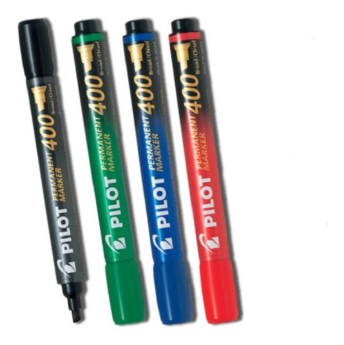 Marcador Permanente Pilot 400 Surtido X 4 Colores