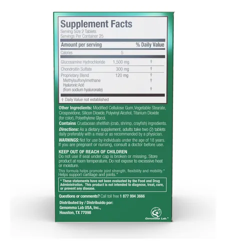 Suplemento Xray Dol Triple Action Joint Health 50 Comprimido
