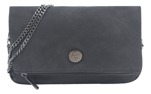 Cartera Bandolera Amayra 67c2285 De Símil Cuero  Negra 22851