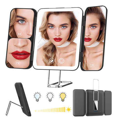 Touchfeel Espejo De Maquillaje Con Luces, 3 Modos De Ilumina