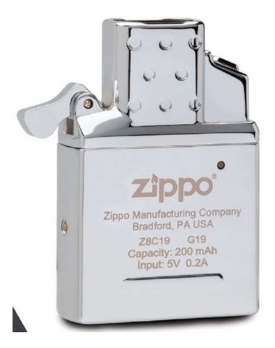 Zippo Eléctrico Con Usb + Chapita Grabada Para Tu Zippo