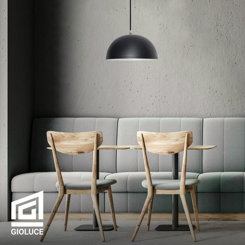 Lampara Colgante Moderno 1 Luz Apto Led E27 Living Comedor Estructura Negro
