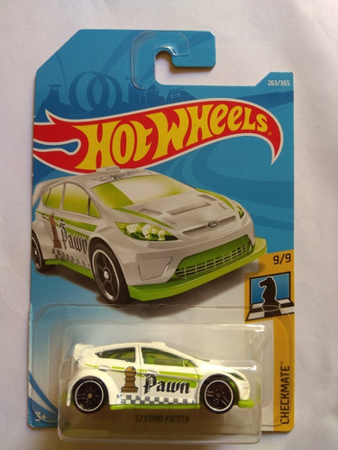 Hot Wheels 12 Ford Fiesta Checkmate Ajedrez 9/9 Blanco Aj1