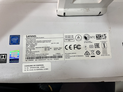 All In One Lenovo Ideacentre 310-20iap Por Piezas (Usado)