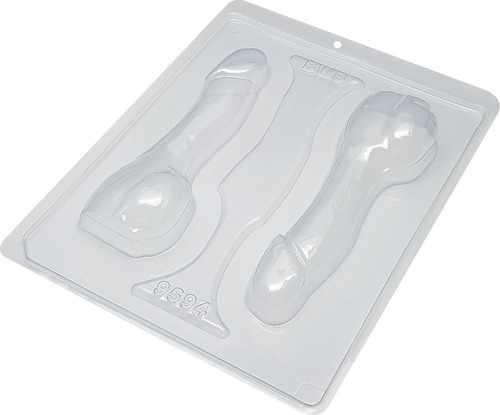 Imagem 1 de 10 de 1 Forma Silicone Bwb 3 Partes 9594 Pênis Especial Chocolate