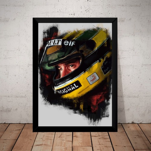 Quadro Arte Decorativo Ayrton Senna 42x29cm