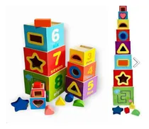 Comprar Cubos Apilables Números Animales Formas Didáctico Niños -26