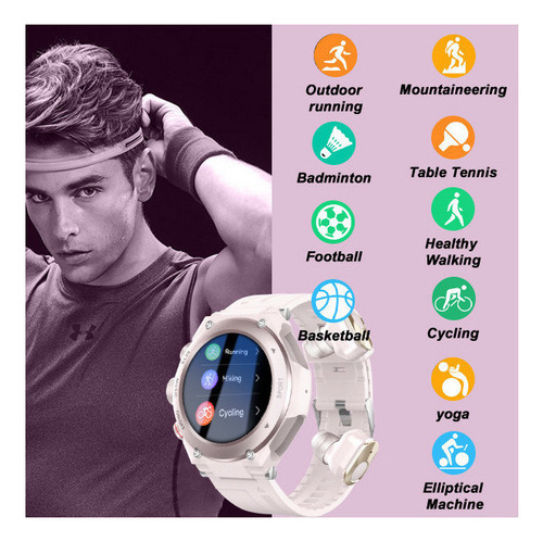 Reloj Inteligente Auricular Bluetooth Multifuncional 2 En 1