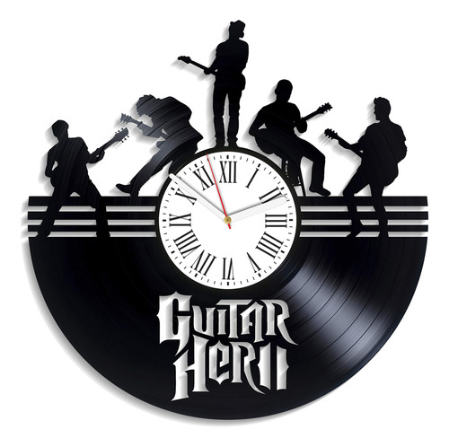 Kovides Reloj De Pared De Guitarra Héroe, Regalo De Navida.
