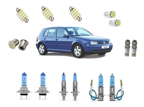 Kit Lampadas Led + Super Branca 8500k Farol/milha Golf Sapao