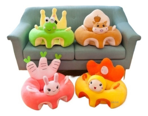 Ww Silla De Apoyo For Sofá De Bebé, Suave Peluche, Dibujos