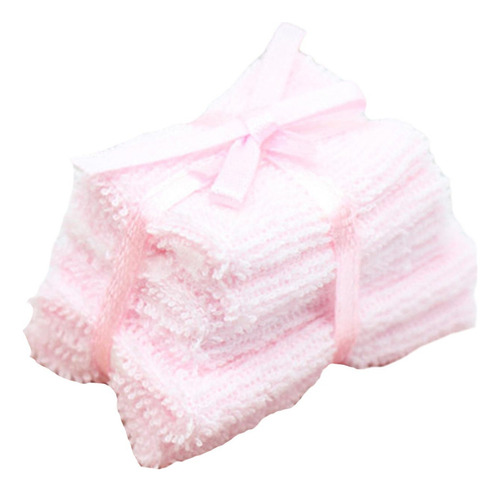 Jia Toalla De Baño Para Casa De Muñecas En Miniatura, Rosa