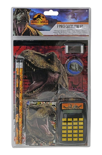 Set De Arte Con Calculadora Jurassic World 7 Pzs     