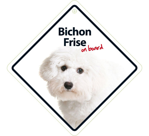 Bichon Frise A Bordo Sign De Plastico