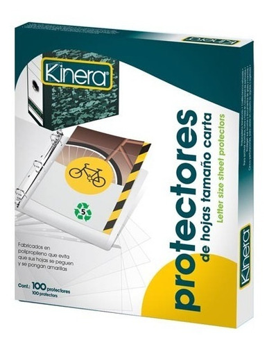 Protector De Hojas Kinera 360 T. Carta C/100