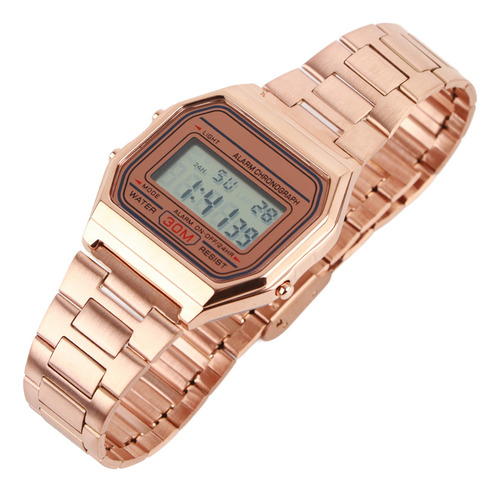 Reloj De Pulsera Digital Con Respaldo Led Y Correa Electróni